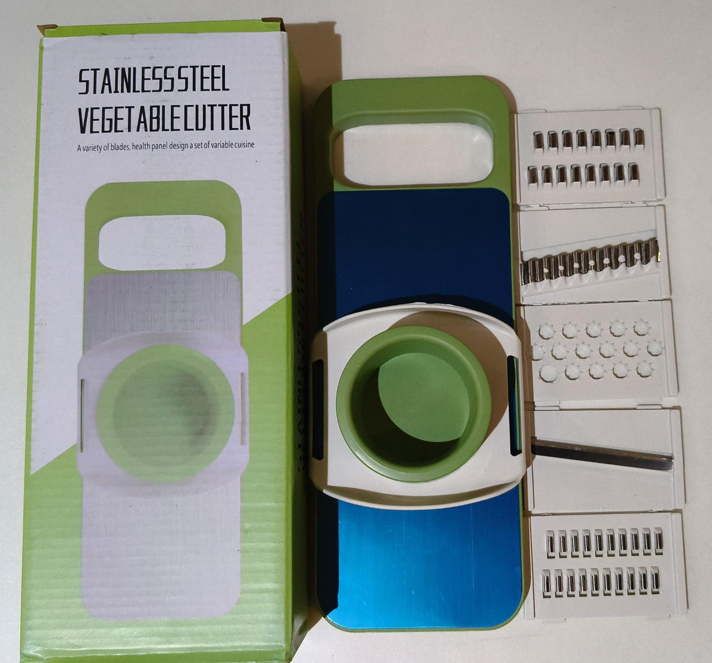 5-in-1 Stainless Steel Vegetable Cutter | Multi-Functional Slicer & Handheld Chopper